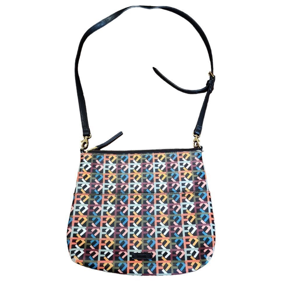 Fossil Fiona multicolor geometric crossbody